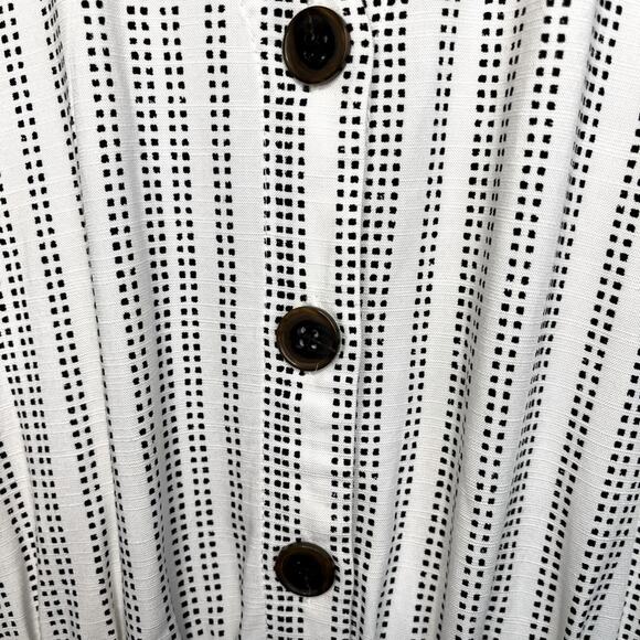 GAP White & Black Striped Rayon Women's Jumpsuit Romper Size Small - Picture 9 of 11